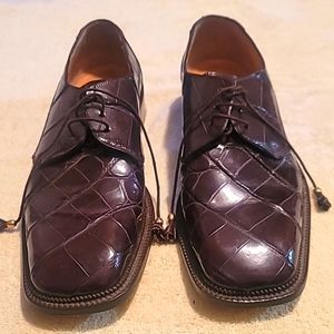 Brass boot mens alligator shoes